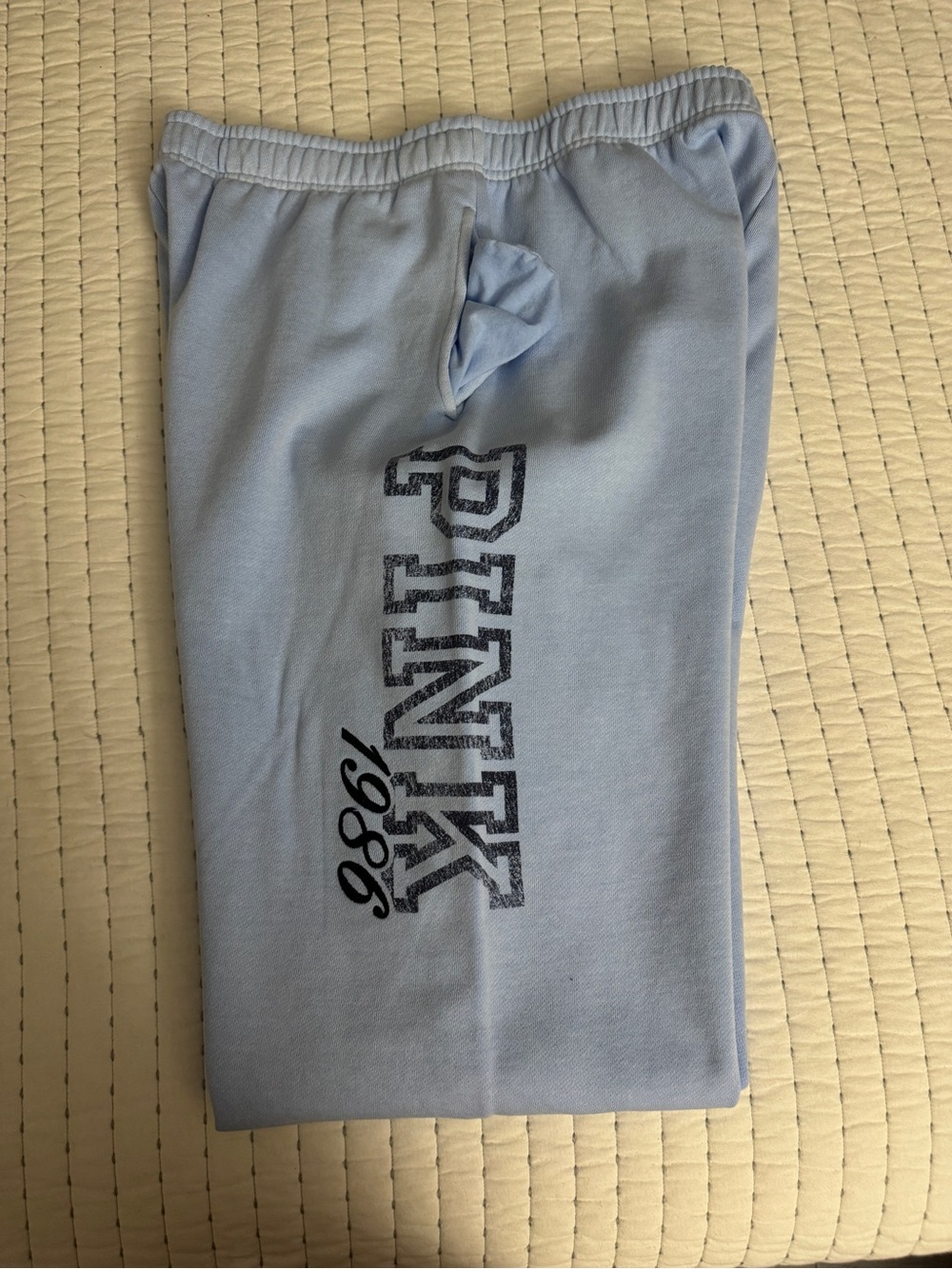 PINK Victoria's Secret Light Blue Logo Joggers